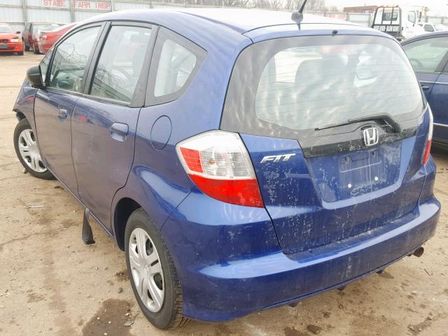 JHMGE8H3XBC014789 - 2011 HONDA FIT BLUE photo 3