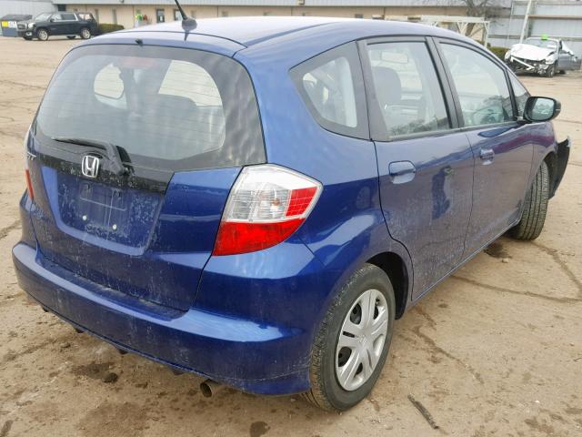 JHMGE8H3XBC014789 - 2011 HONDA FIT BLUE photo 4