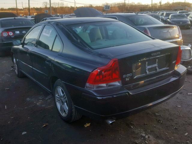 YV1RS592762546773 - 2006 VOLVO S60 2.5T BLACK photo 3