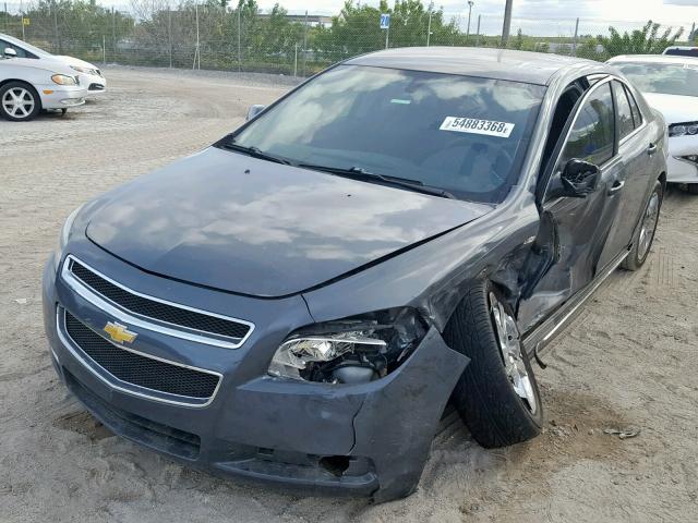 1G1ZH57B28F200254 - 2008 CHEVROLET MALIBU 1LT GRAY photo 2