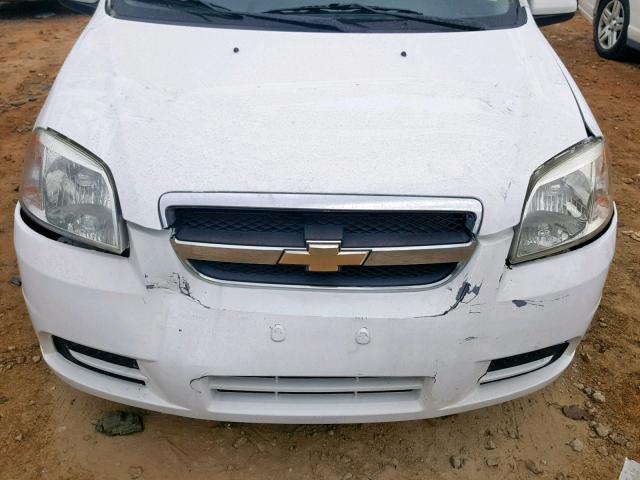 KL1TD56617B065696 - 2007 CHEVROLET AVEO BASE Ақ фото 9