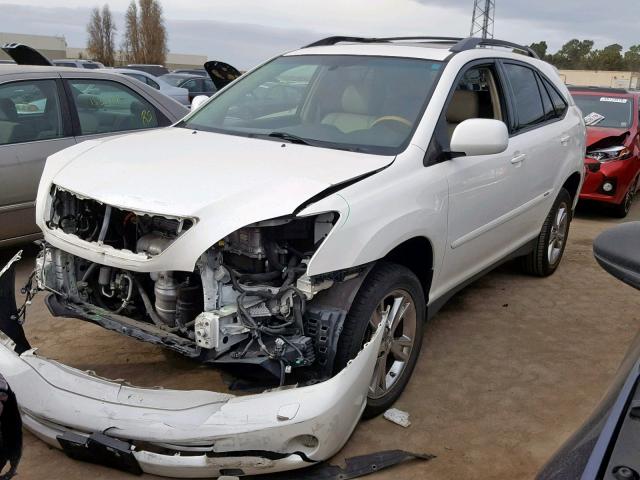 JTJHW31U472025001 - 2007 LEXUS RX 400H WHITE photo 2