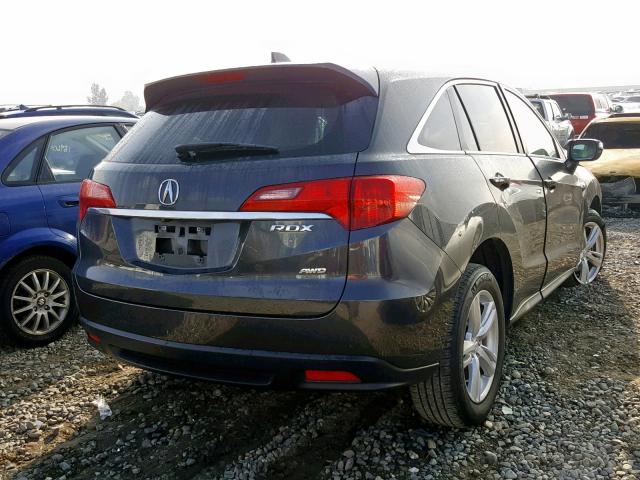 5J8TB4H55FL030537 - 2015 ACURA RDX TECHNO GRAY photo 4