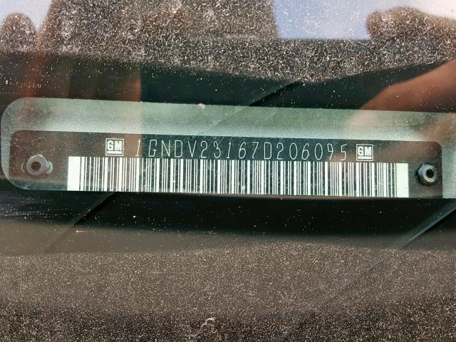 1GNDV23167D206095 - 2007 CHEVROLET UPLANDER L 银色 照片 10