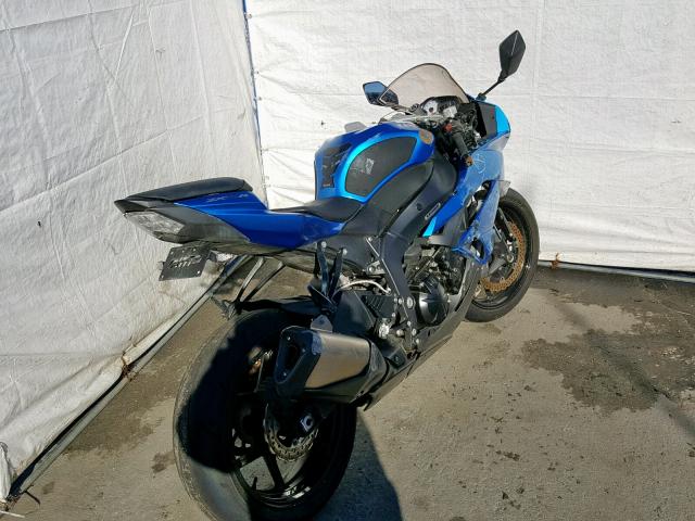 JKAZX4R159A004925 - 2009 KAWASAKI ZX600 R BLUE photo 4