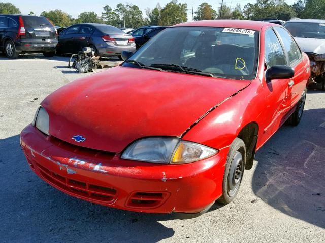 1G1JC524117165517 - 2001 CHEVROLET CAVALIER B RED photo 2