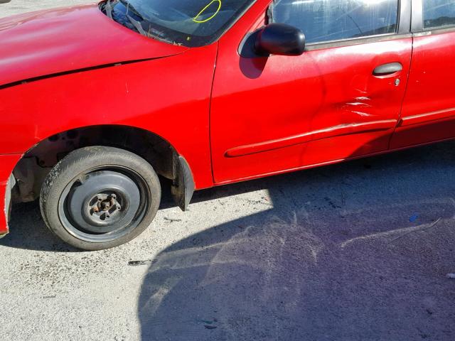 1G1JC524117165517 - 2001 CHEVROLET CAVALIER B RED photo 9