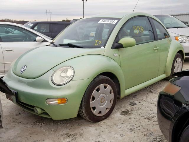 3VWCK21C41M429956 - 2001 VOLKSWAGEN NEW BEETLE GREEN photo 2