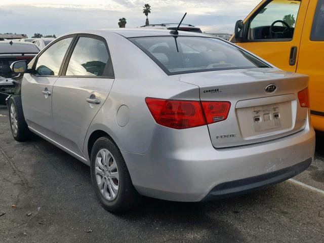 KNAFU4A26A5809350 - 2010 KIA FORTE EX SILVER photo 3