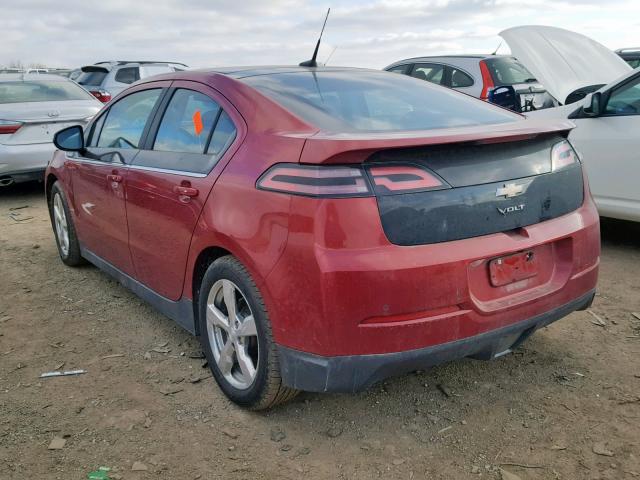 1G1RD6E42CU103243 - 2012 CHEVROLET VOLT RED photo 3