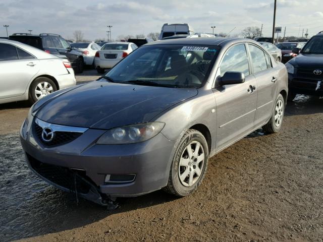 JM1BK12F881815286 - 2008 MAZDA 3 I GRAY photo 2