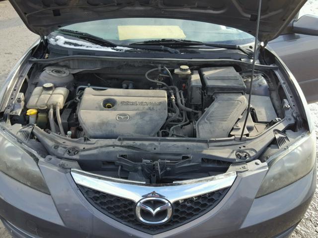 JM1BK12F881815286 - 2008 MAZDA 3 I GRAY photo 7