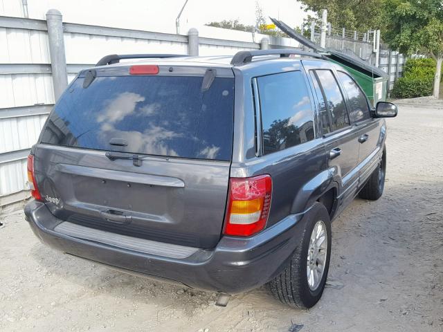 1J4GX58S44C140810 - 2004 JEEP GRAND CHER GRAY photo 4