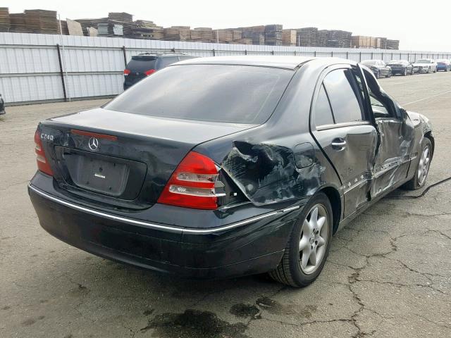 WDBRF61J73F355795 - 2003 MERCEDES-BENZ C 240 BLACK photo 4