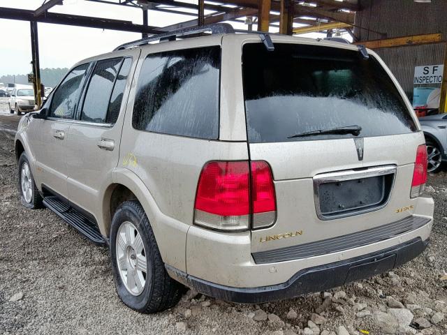 5LMEU68HX4ZJ07185 - 2004 LINCOLN AVIATOR 米色 照片 3