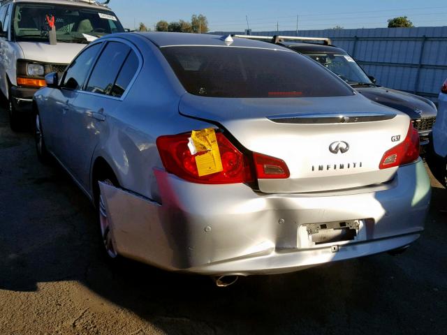 JN1CV6AP8BM302891 - 2011 INFINITI G37 BASE SILVER photo 3