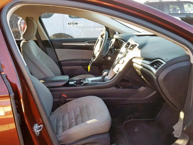 3FA6P0G78FR274960 - 2015 FORD FUSION S BURGUNDY photo 5