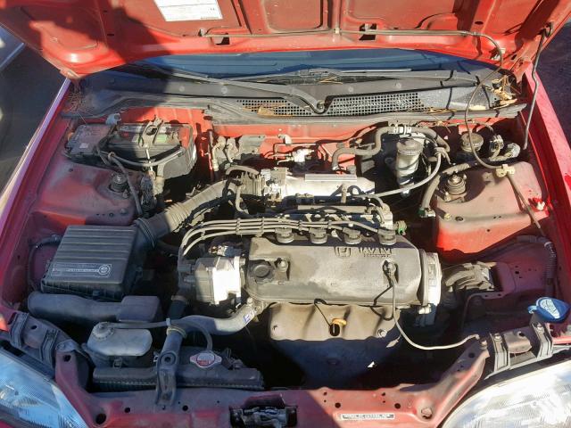 2HGEJ2129RH515183 - 1994 HONDA CIVIC DX RED photo 7