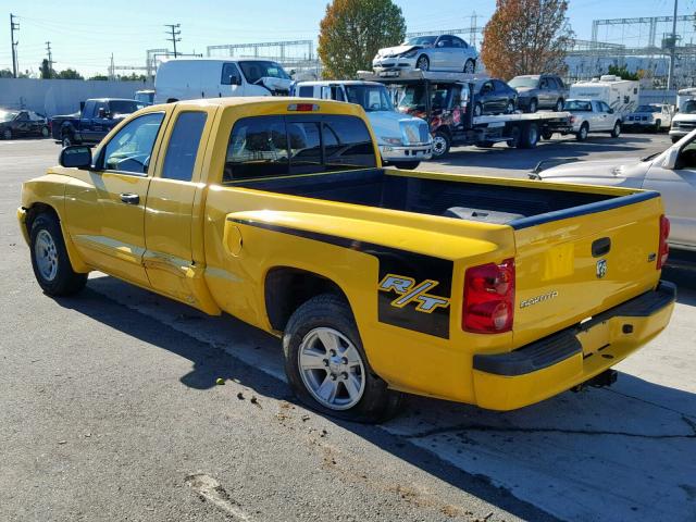 1D7HW42J66S709386 - 2006 DODGE DAKOTA SLT YELLOW photo 3