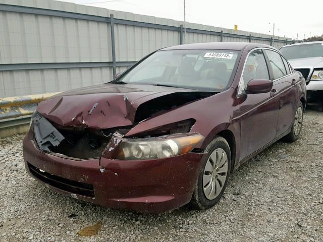 1HGCP26398A054216 - 2008 HONDA ACCORD BURGUNDY photo 2