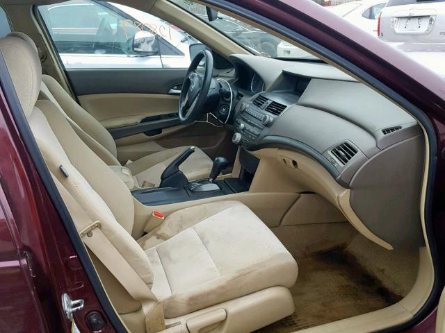 1HGCP26398A054216 - 2008 HONDA ACCORD BURGUNDY photo 5