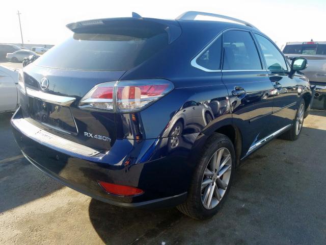 2T2BC1BA1FC006802 - 2015 LEXUS RX 450H BLUE photo 4