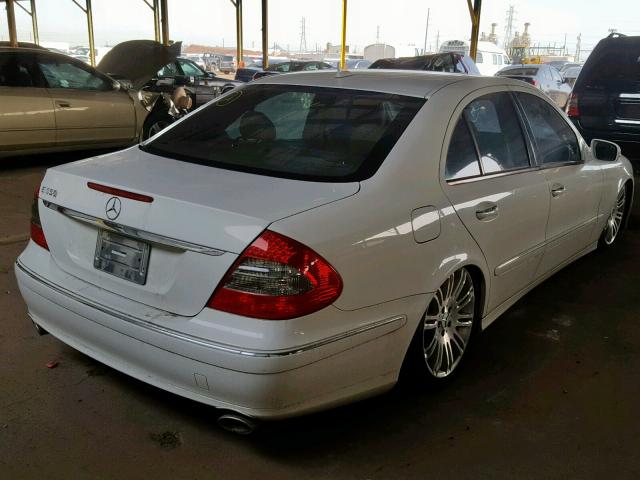 WDBUF72X27B008200 - 2007 MERCEDES-BENZ E 550 WHITE photo 4