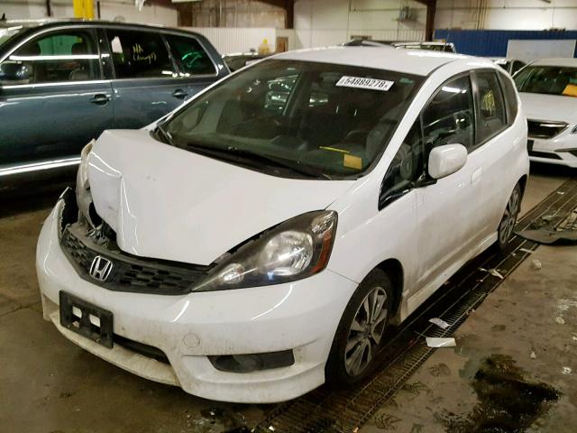 JHMGE8H59CC020814 - 2012 HONDA FIT SPORT WHITE photo 2