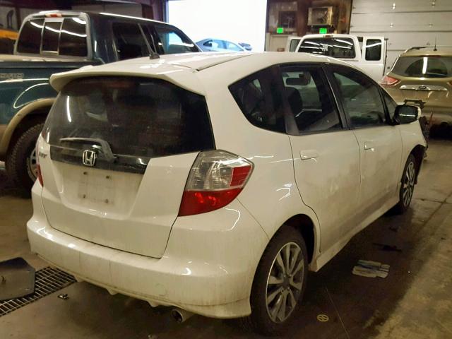 JHMGE8H59CC020814 - 2012 HONDA FIT SPORT WHITE photo 4