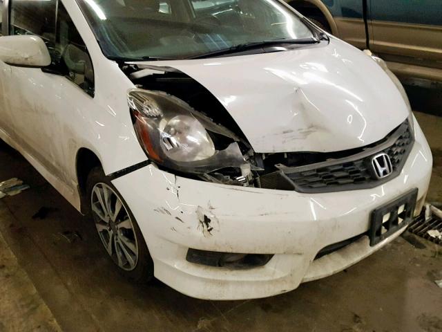 JHMGE8H59CC020814 - 2012 HONDA FIT SPORT WHITE photo 9