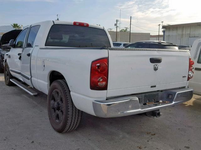 3D7KR29C17G749988 - 2007 DODGE RAM 2500 WHITE photo 3