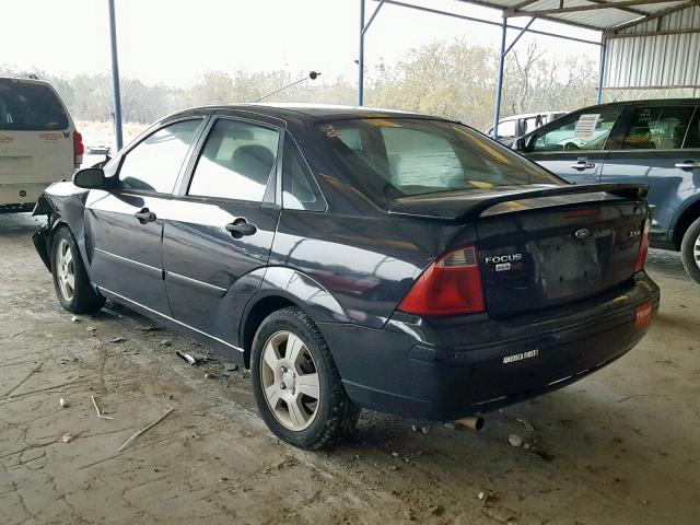 1FAFP34N15W167622 - 2005 FORD FOCUS ZX4 BLACK photo 3