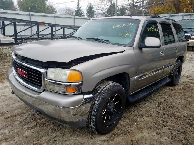 1GKEK13Z52J224561 - 2002 GMC YUKON GRAY photo 2