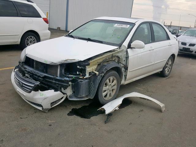 KNAFE221595612771 - 2009 KIA SPECTRA EX WHITE photo 2