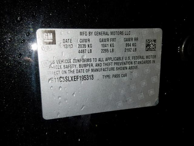 1G11C5SLXEF195313 - 2014 CHEVROLET MALIBU 1LT BLACK photo 10