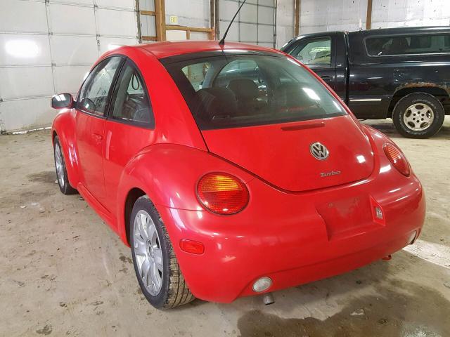 3VWCD21C93M442778 - 2003 VOLKSWAGEN NEW BEETLE Qırmızı foto 3