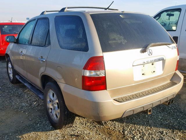 2HNYD18681H534070 - 2001 ACURA MDX TOURIN GOLD photo 3