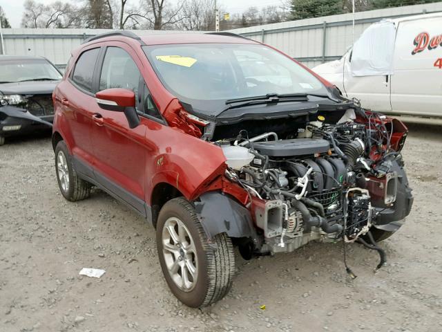 MAJ6P1UL7JC210116 - 2018 FORD ECOSPORT S BURGUNDY photo 1