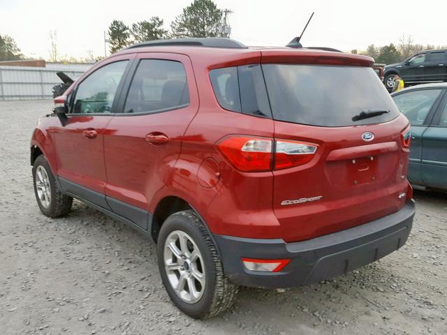 MAJ6P1UL7JC210116 - 2018 FORD ECOSPORT S BURGUNDY photo 3