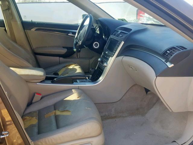 19UUA66208A000839 - 2008 ACURA TL GOLD photo 5