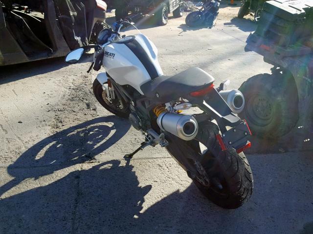 ZDM1RADN49B023079 - 2009 DUCATI MONSTER 69 WHITE photo 3