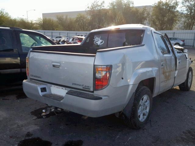 2HJYK16466H532107 - 2006 HONDA RIDGELINE SILVER photo 4