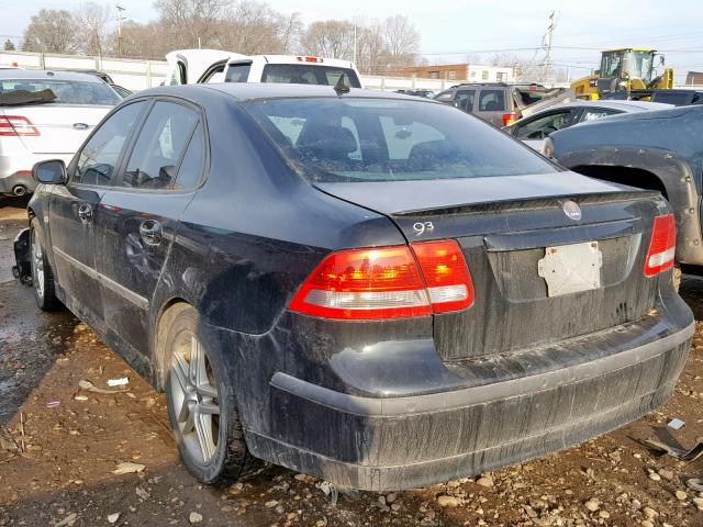 YS3FD46Y371118320 - 2007 SAAB 9-3 2.0T BLACK photo 3