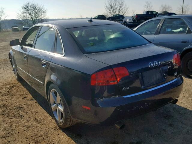 WAUDH78E77A253272 - 2007 AUDI A4 3.2 QUA BLUE photo 3