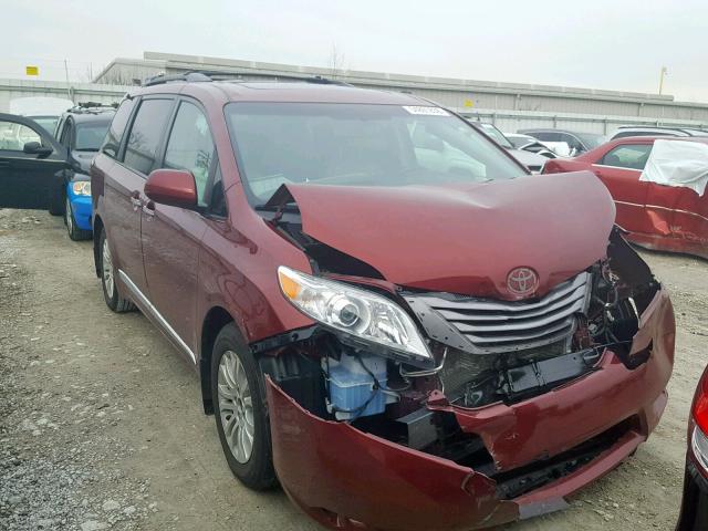 5TDYK3DCXGS747759 - 2016 TOYOTA SIENNA XLE RED photo 1