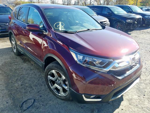 7FARW2H84JE050452 - 2018 HONDA CR-V EXL BURGUNDY photo 1