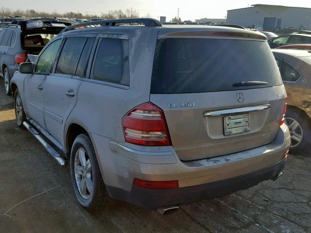 4JGBF71E77A113342 - 2007 MERCEDES-BENZ GL 450 4MA SILVER photo 3