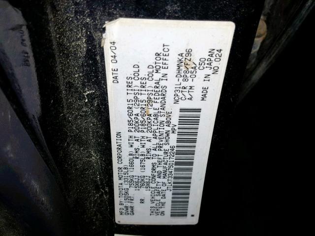 JTLKT334750172246 - 2005 TOYOTA SCION XB Көк фото 10