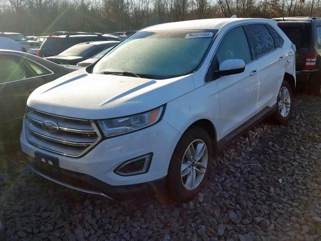 2FMPK3J97HBB30452 - 2017 FORD EDGE SEL WHITE photo 2