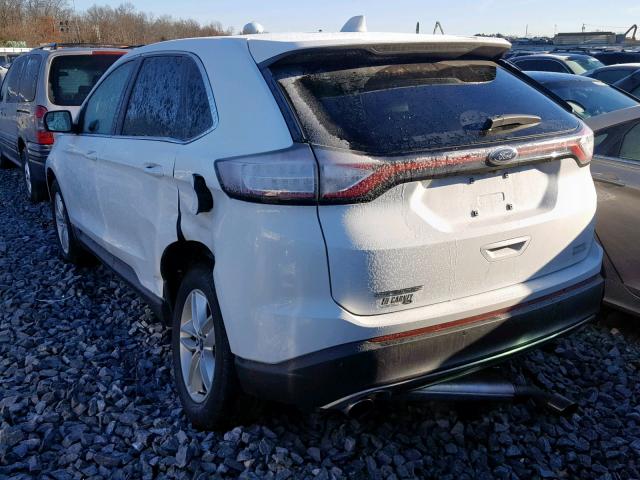 2FMPK3J97HBB30452 - 2017 FORD EDGE SEL WHITE photo 3